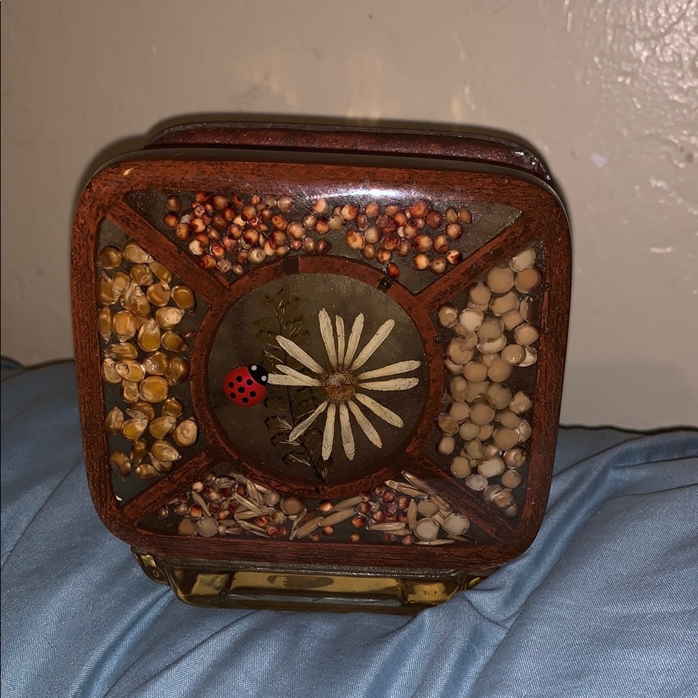 Vintage Gamut Designs Lucite Nature Garden Napkin Holder Ladybug Floral
